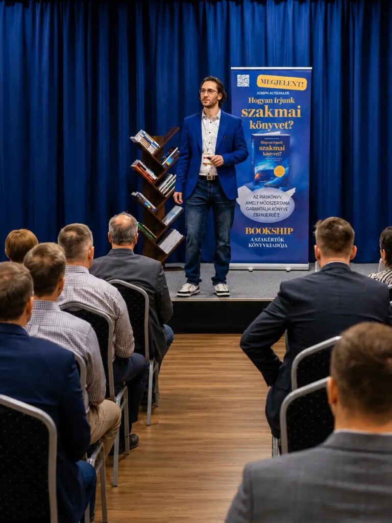 Mészáros Róbert előadás közben – Bookship
